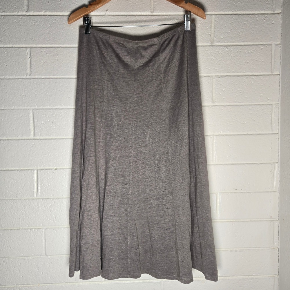 Eileen Fisher 100% Linen Midi Skirt Small Oversize Lagenlook Casual Minimalist